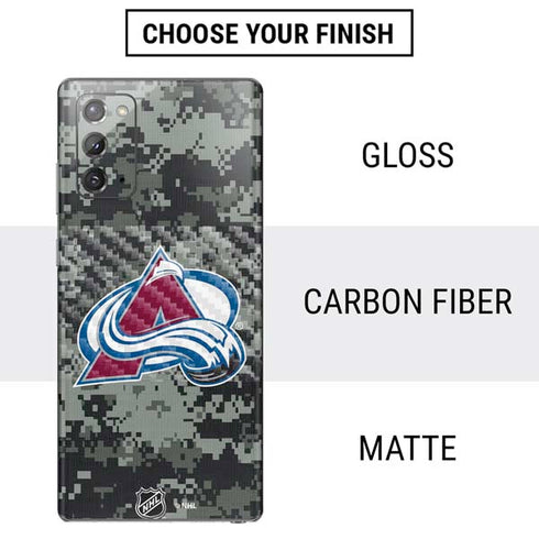 NHL Colorado Avalanche Camo Galaxy Note20 5G Skin
