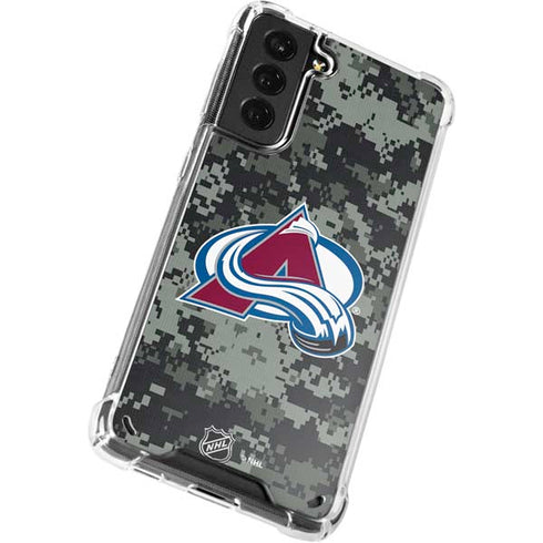 NHL Colorado Avalanche Camo Galaxy S21 5G Clear Case