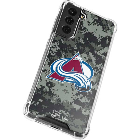 NHL Colorado Avalanche Camo Galaxy S21 FE Clear Case