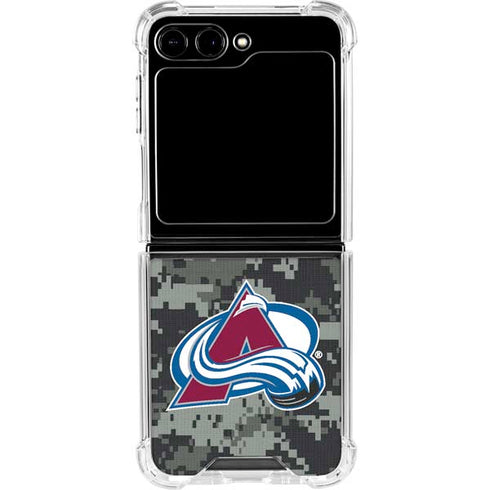 NHL Colorado Avalanche Camo Galaxy Z Flip5 5G Clear Case