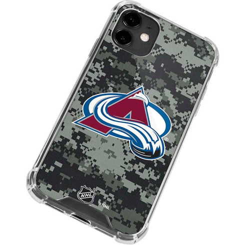 NHL Colorado Avalanche Camo iPhone 12 Clear Case