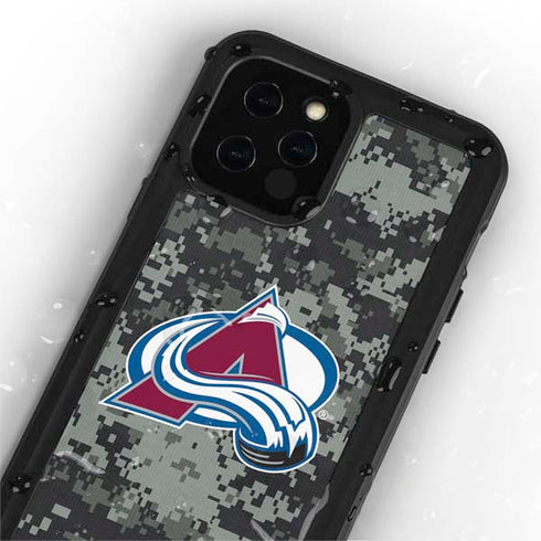 NHL Colorado Avalanche Camo iPhone 12 Pro Waterproof Case
