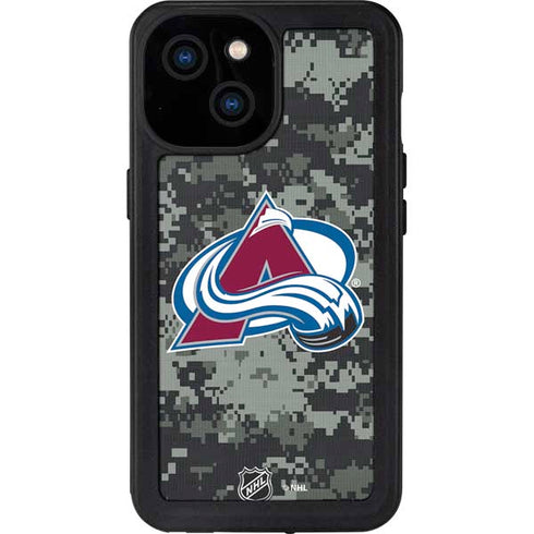 NHL Colorado Avalanche Camo iPhone 13 Mini Waterproof Case