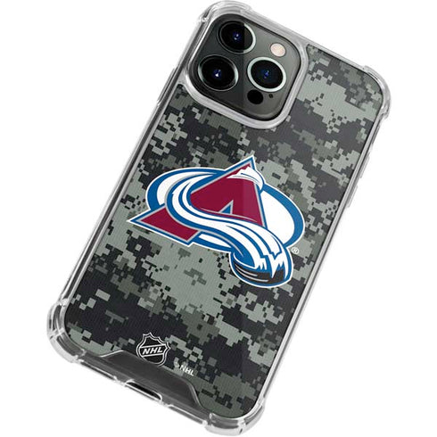 NHL Colorado Avalanche Camo iPhone 13 Pro Clear Case