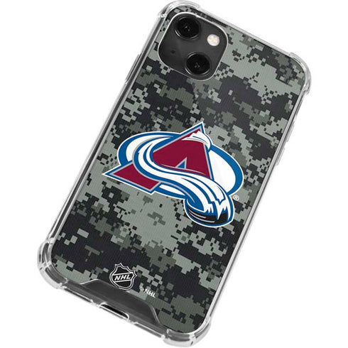 NHL Colorado Avalanche Camo iPhone 14 Plus Clear Case