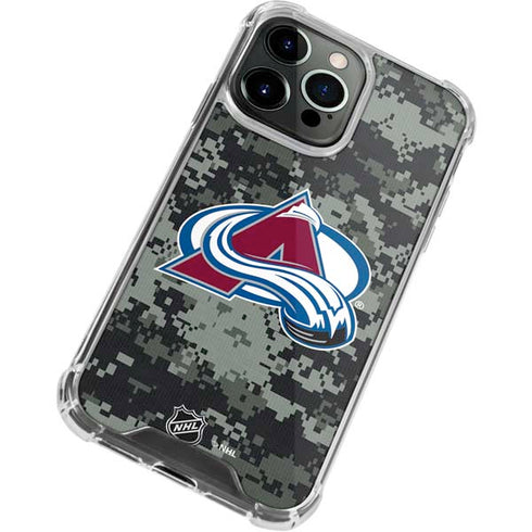 NHL Colorado Avalanche Camo iPhone 15 Pro Clear Case