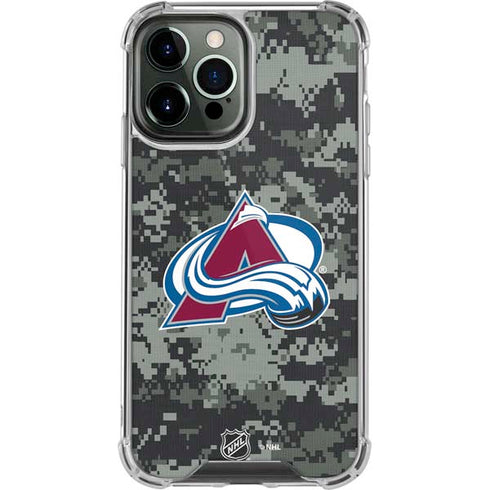 NHL Colorado Avalanche Camo iPhone 15 Pro Max Clear Case