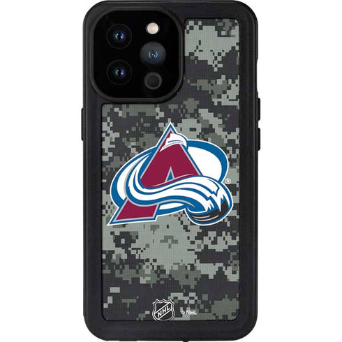 NHL Colorado Avalanche Camo iPhone 14 Pro Max Waterproof Case