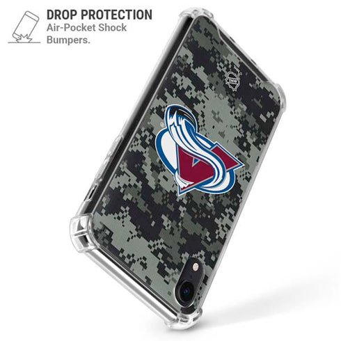 NHL Colorado Avalanche Camo iPhone XR Clear Case