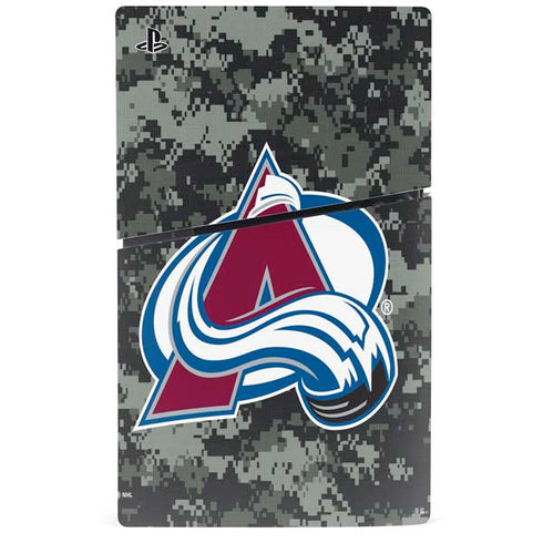NHL Colorado Avalanche Camo PS5 Slim Digital Edition Bundle Skin
