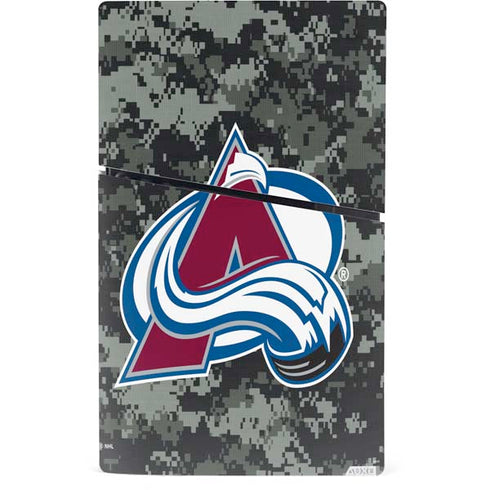 NHL Colorado Avalanche Camo PS5 Slim Digital Edition Bundle Skin