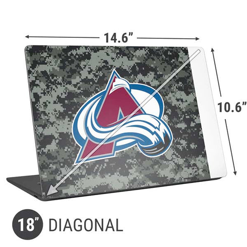 NHL Colorado Avalanche Camo Universal Laptop 18in (14.6 x 10.6in) Skin