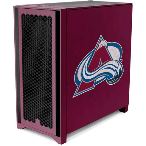 NHL Colorado Avalanche Distressed Corsair 4000D Tempered Glass Mid-Tower ATX Case Skin