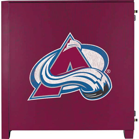 NHL Colorado Avalanche Distressed Corsair 4000D Tempered Glass Mid-Tower ATX Case Skin