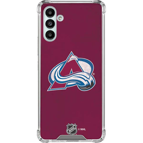 NHL Colorado Avalanche Distressed Galaxy A13 5G Clear Case