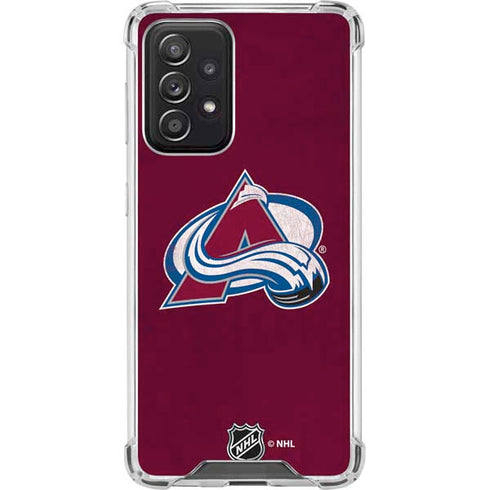 NHL Colorado Avalanche Distressed Galaxy A52 5G Clear Case