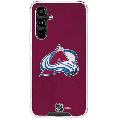 NHL Colorado Avalanche Distressed Galaxy A54 5G Clear Case