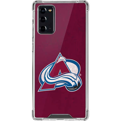 NHL Colorado Avalanche Distressed Galaxy Note20 5G Clear Case