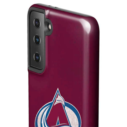 NHL Colorado Avalanche Distressed Galaxy S21 FE Pro Case