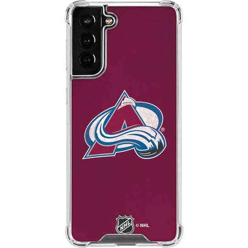 NHL Colorado Avalanche Distressed Galaxy S22 Plus Clear Case