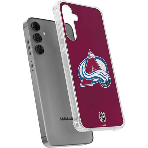 NHL Colorado Avalanche Distressed Galaxy S24 Plus Clear Case