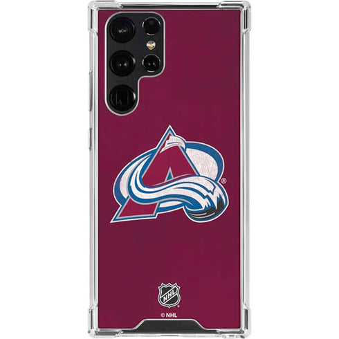 NHL Colorado Avalanche Distressed Galaxy S24 Ultra Clear Case