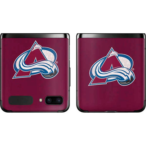 NHL Colorado Avalanche Distressed Galaxy Z Flip Skin