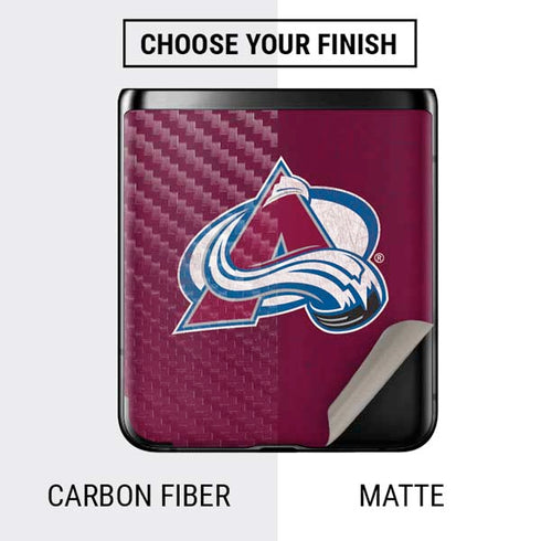 NHL Colorado Avalanche Distressed Galaxy Z Flip Skin