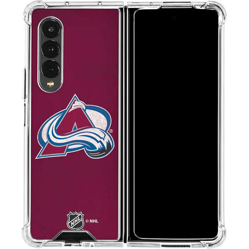NHL Colorado Avalanche Distressed Galaxy Z Fold4 5G Clear Case