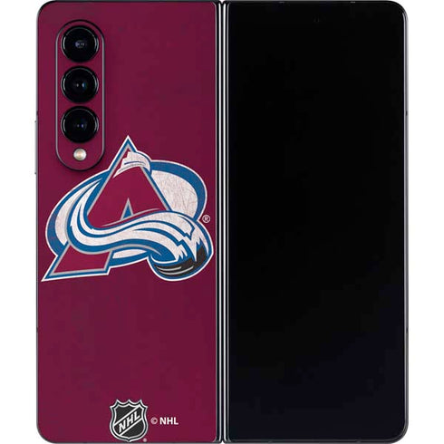 NHL Colorado Avalanche Distressed Galaxy Z Fold4 5G Skin