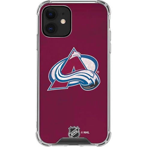 NHL Colorado Avalanche Distressed iPhone 12 Clear Case