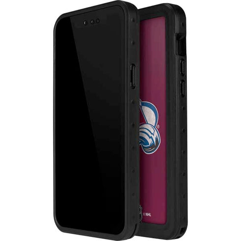 NHL Colorado Avalanche Distressed iPhone 12 Pro Waterproof Case