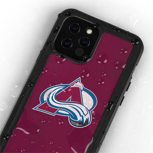 NHL Colorado Avalanche Distressed iPhone 12 Pro Waterproof Case