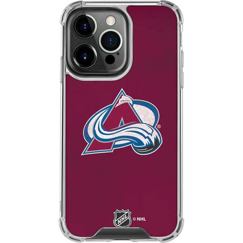 NHL Colorado Avalanche Distressed iPhone 13 Pro Clear Case