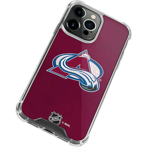 NHL Colorado Avalanche Distressed iPhone 13 Pro Clear Case