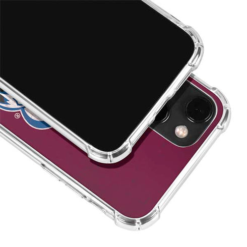 NHL Colorado Avalanche Distressed iPhone 14 Plus Clear Case