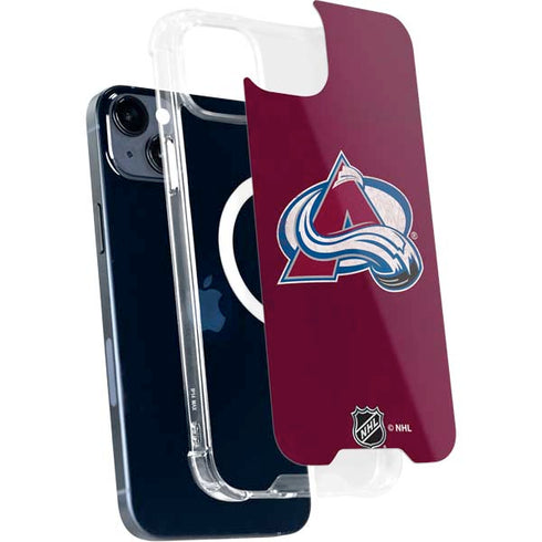 NHL Colorado Avalanche Distressed iPhone 15 Plus MagSafe Case