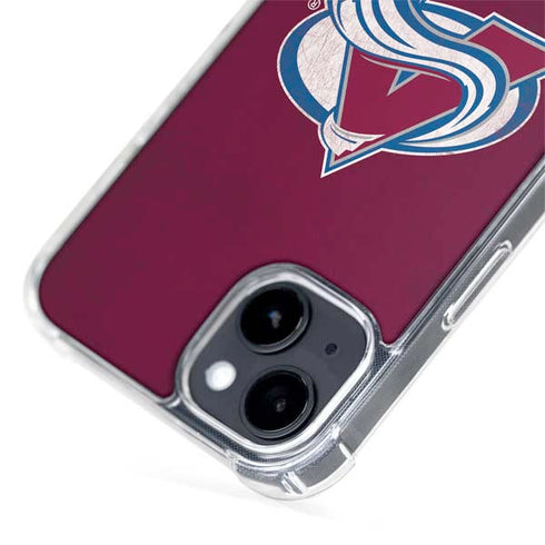NHL Colorado Avalanche Distressed iPhone 15 Plus MagSafe Case