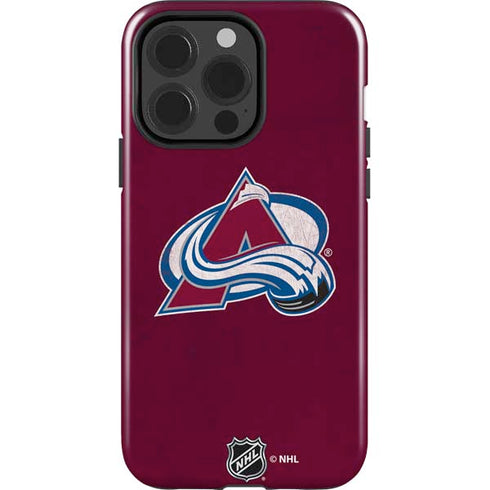 NHL Colorado Avalanche Distressed iPhone 15 Pro Impact Case