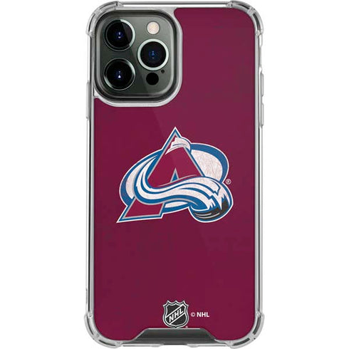 NHL Colorado Avalanche Distressed iPhone 15 Pro Max Clear Case