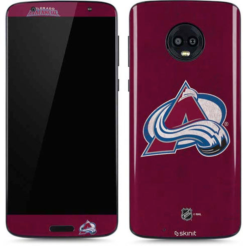 NHL Colorado Avalanche Distressed Moto G6 Skin