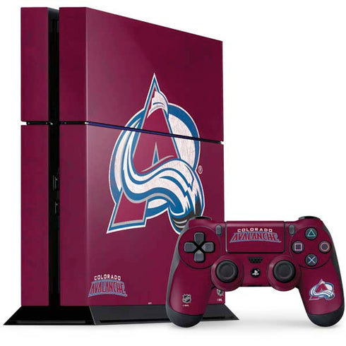 NHL Colorado Avalanche Distressed PS4 Console and Controller Bundle Skin