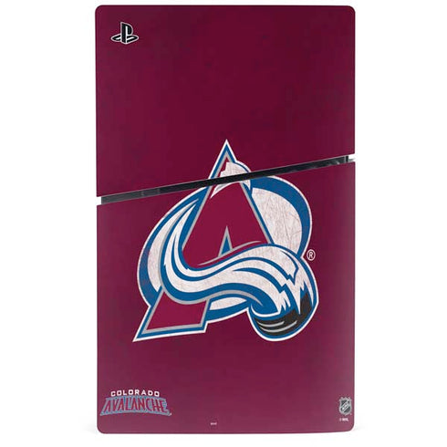 NHL Colorado Avalanche Distressed PS5 Slim Disk Console Skin