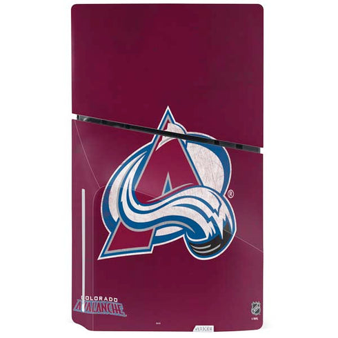 NHL Colorado Avalanche Distressed PS5 Slim Disk Console Skin