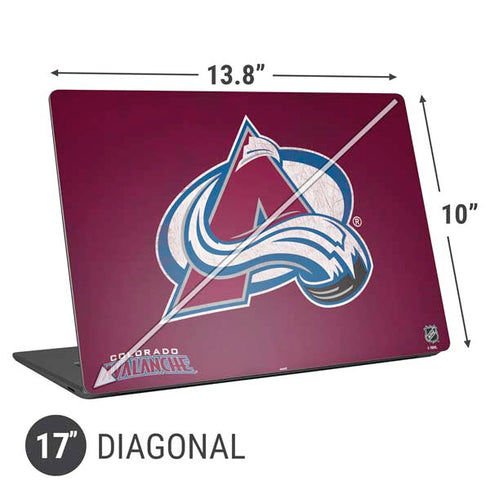 NHL Colorado Avalanche Distressed Universal Laptop 17in (13.8 x 10in) Skin