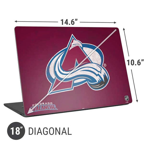 NHL Colorado Avalanche Distressed Universal Laptop 18in (14.6 x 10.6in) Skin