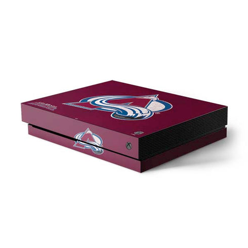NHL Colorado Avalanche Distressed Xbox One X Console Skin
