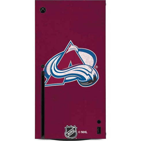 NHL Colorado Avalanche Distressed Xbox Series X Console Skin