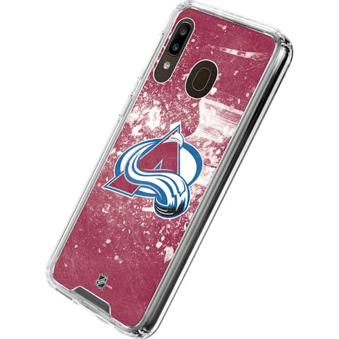 NHL Colorado Avalanche Frozen Galaxy A30 Clear Case