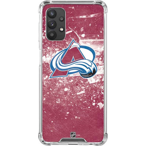 NHL Colorado Avalanche Frozen Galaxy A32 5G Clear Case